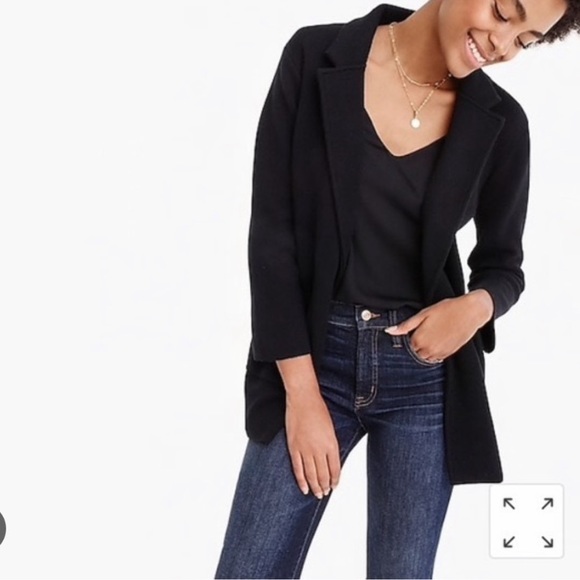 J. Crew Jackets & Coats Nwt J Crew Sweater Blazer Sophie In Black